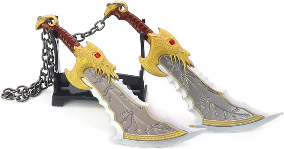 God of War Ragnarök Kratos Blades of Chaos Action Figures Game Toy Collection Keychain Desk Decoration Backpack Pendant Gift