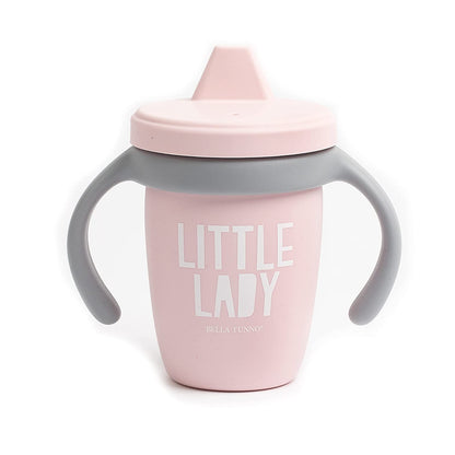 Sippy Cup by Bella Tunno, Silicone Training Cup with Transition Handles for Infants, Toddlers & Kids, Babies 6-12 Months & Toddlers 1-3 Years, Boys & Girls, Little Lady, 8 oz