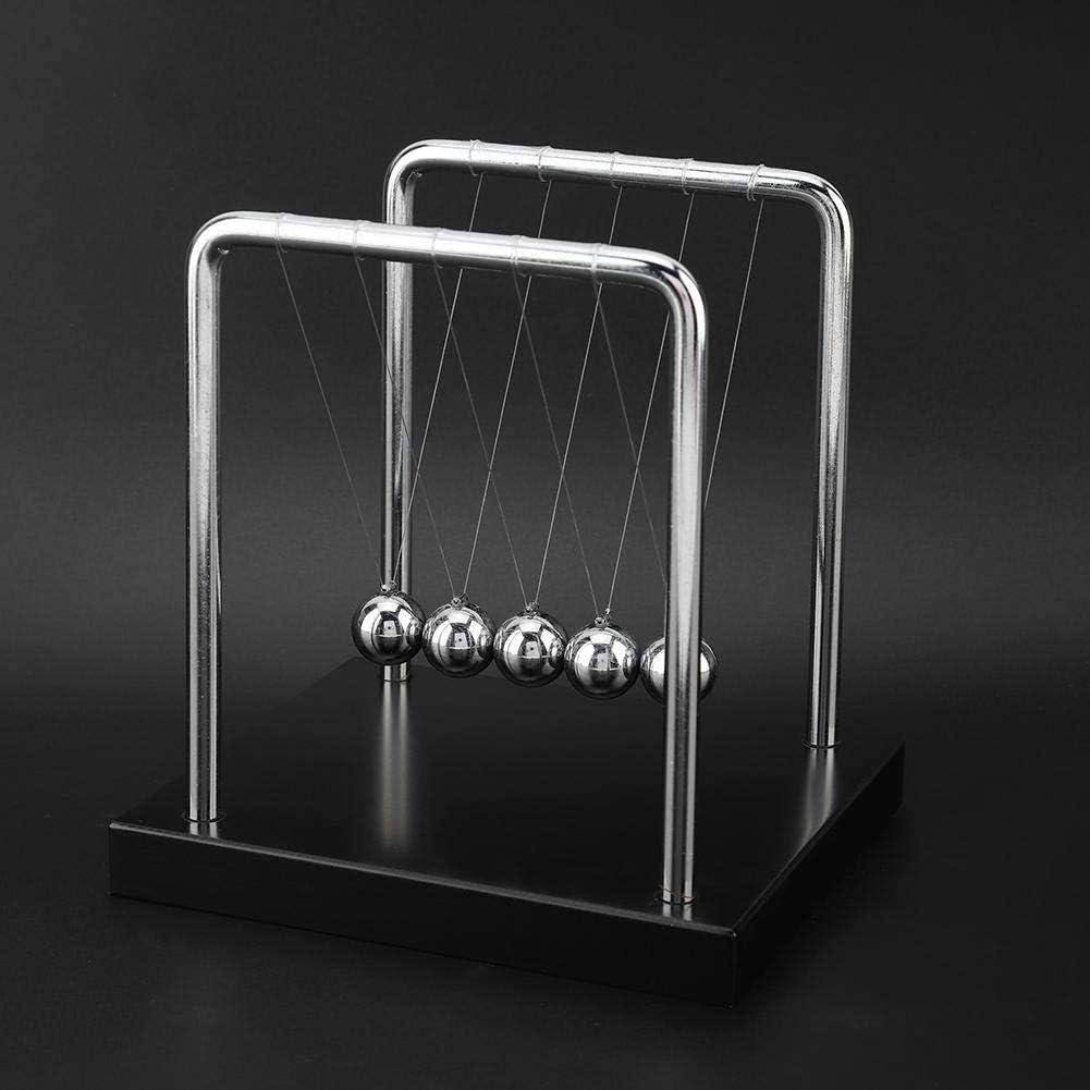 Newton's Cradle Balance Pendulum Ball Newton's Cradle Balance Balls Physics Science Decompression Pendulum Ornaments, Metal Pendulum Balls Made of Wooden Base & Steel Ball