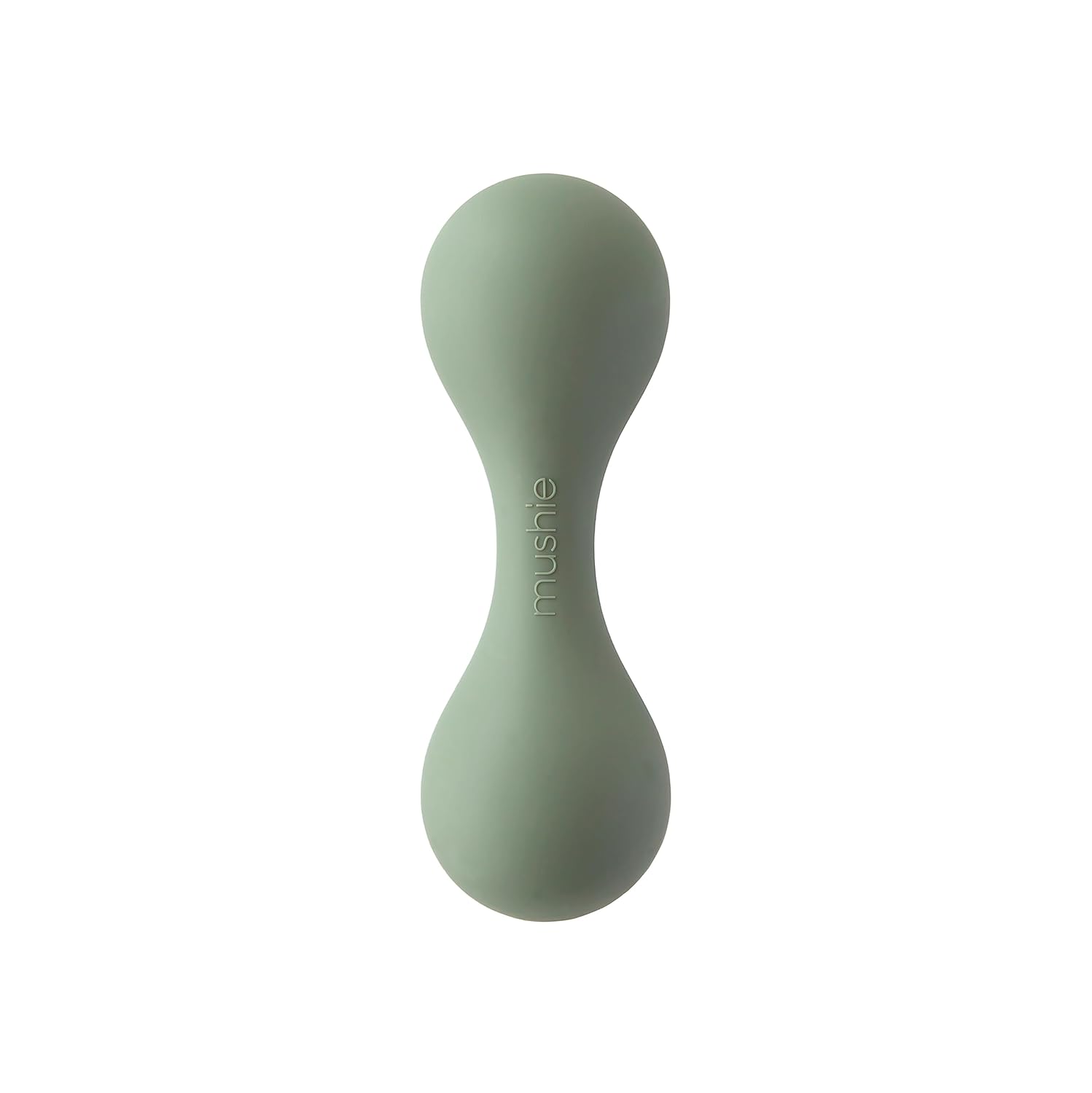 mushie Silicone Baby Shaker Rattle Toy | Ages 3+ Months (Dried Thyme)