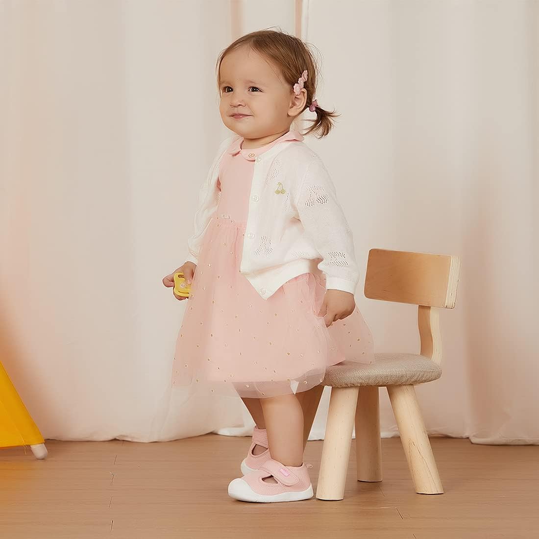 BMCiTYBM Baby Sneakers Girls Boys Lightweight Breathable Mesh First Walkers Shoes 6-24 Months