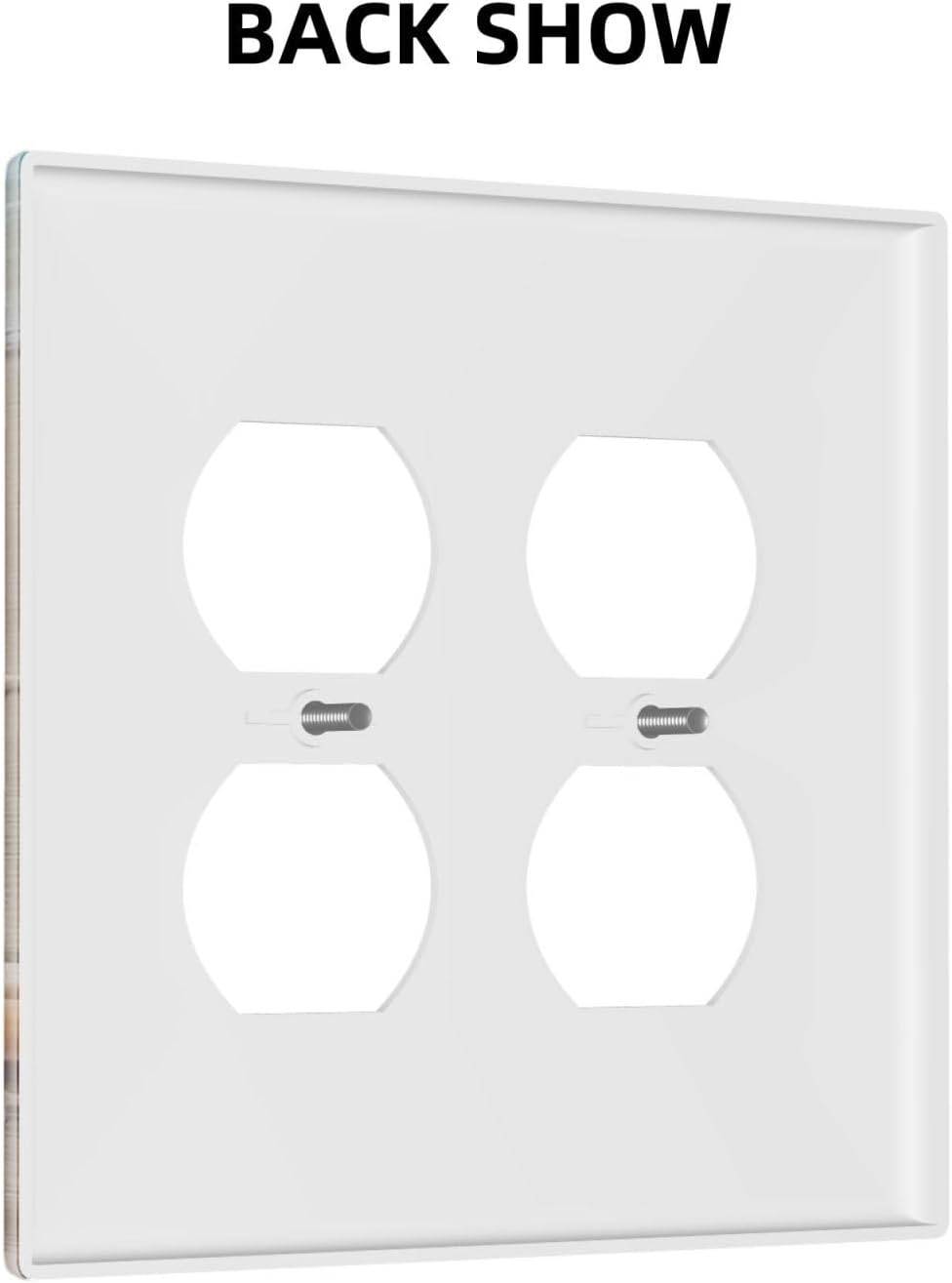 Decorative Outlet Covers Beachy Sea Ocean Seashell Starfish 2 Gang Wall Plate Cover Double Duplex Receptacle Two Switch Light Switch Cover Plate Jumbo Dual Faceplate for Home Decor