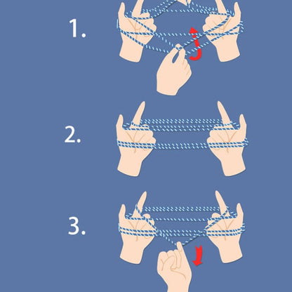 Cats Cradle String Finger Game: 1 Set Cradle Rope Hand Game Cats Cradle Toy Educational Games Stretch Rope Elastic Fitness Game for Girls Boys