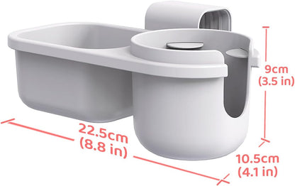 SnackPod Child Cup & Snack Holder for Convertible Car Seats & Strollers - BPA Free - Grey