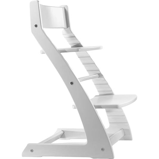 FORNEL Modern White Wooden High Chair | The Forever Chair That Grows from Toddler to Adult (200 lb)