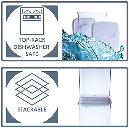 BopTop (1pc - 1700ml) Airtight Food Storage Container – Mechanical Silicone Seal Canister