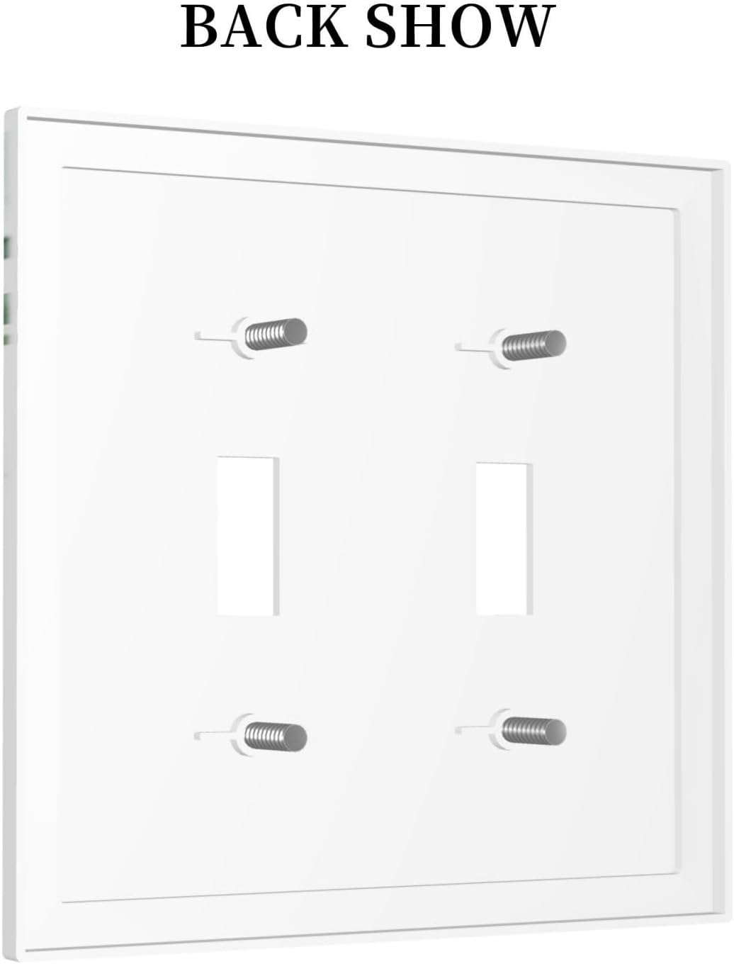 Decorative Switch Covers Plate Rustic Green Eucalyptus Leaves 2 Gang Wall Plate Unique Double Toggle Light Switch Plate Wall Cover Plate Faceplate for Country Bedroom Home Decor