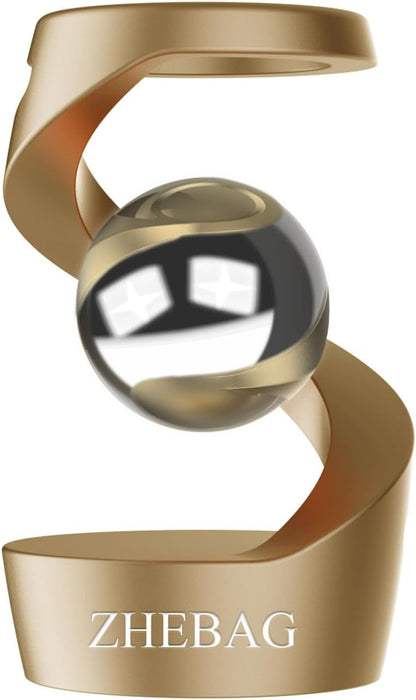 Kinetic Desk Toy, Metal Fidget Toys for Adults, Unique Optical Illusion Stress Reducing Desktop Spinning Toy, Adult Sensory Toys, Decorative Gifts for Offices and Cars(Gold-Silver)