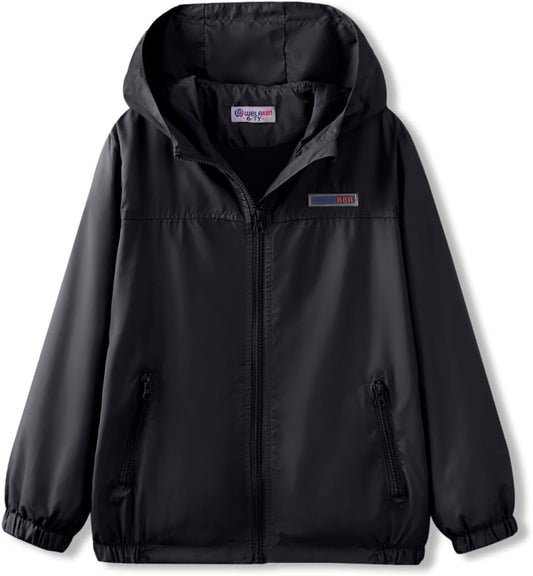 WELAKEN Lightweight Jacket for Girls Kids & Toddler II Girls' Print Water-Resistant Jacket