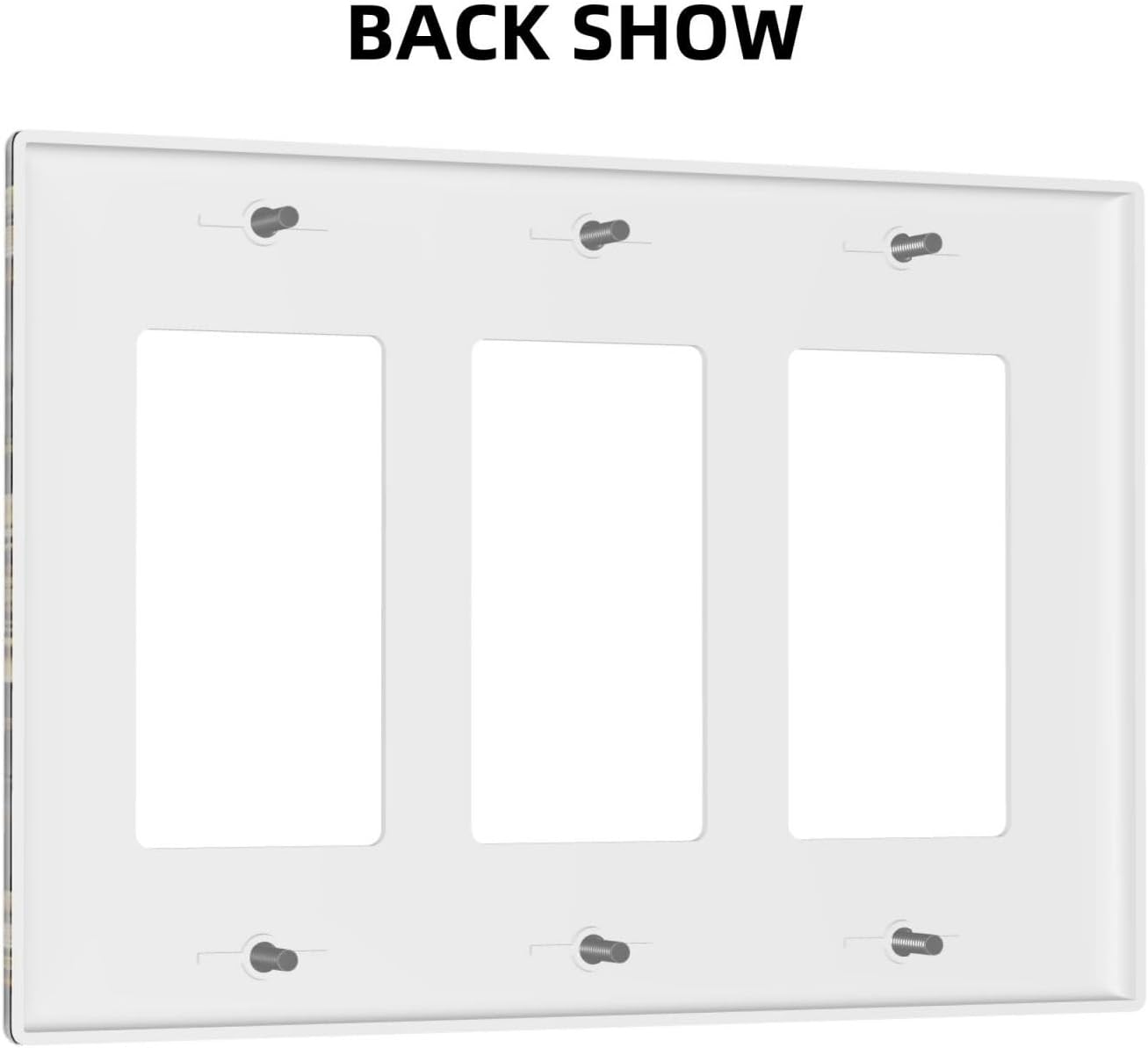 Decorative Outlet Covers Rococo Vintage Black Golden Leaf Morris Vine 3 Gang Wall Plate Triple Rocker Light Switch Cover Plate Jumbo Electrical GFCI Faceplate for Bedroom Home Decor