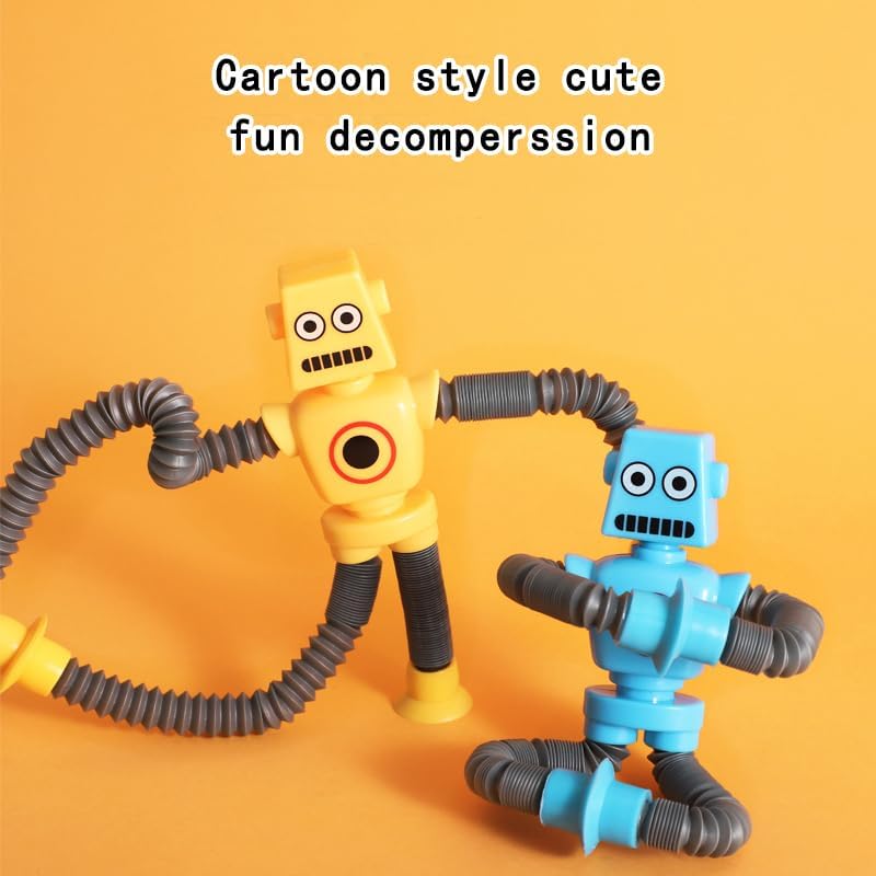 24PCS Telescopic Suction Cup Robot Toy,pop Tubes,Toys for Kids,Toddler Travel Toys,Toddler Sensory Toys,figette Toys,Fidget Toys for Kids,Treasure Box prizes,Small Toys for Kids prizes