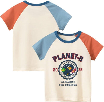Boys' 4-Pack Excavator Short Sleeve Crewneck T-Shirts Top Tee Size 2-7 Years Toddler Boys' Value Pack Cotton T-Shirt