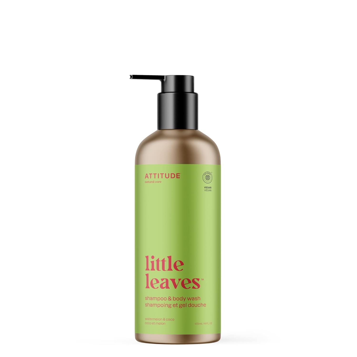 ATTITUDE Shampoo and Body Wash for Kids, EWG Verified Hair and Body Cleanser, Dermatologically