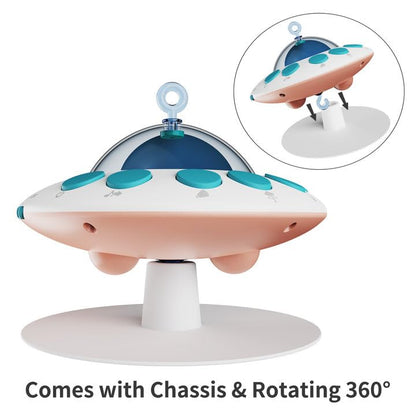 Eners Crib Mobile Music Box, Baby Mobile Spinner with Lights, Rotation, Moon and Star Projection, Crib Toys Attachments for Boys Girls (Music Box Pink)