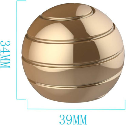 Kinetic Spinner Desk Toy, 1.54'' Stress Relief Desk Toys Ball, Anti Anxiety Desk Gadgets Sensory Toys for Adults Women Men, Birthday Christmas Day Gift (39MM, Gold)