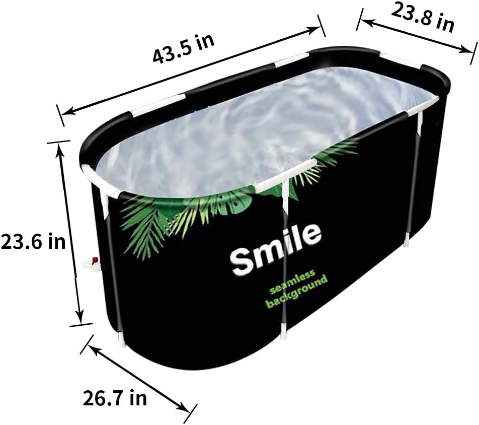 BESTHLS Portable Bathtub for Adult, Foldable Bathtub Folding Soaking Bath Tub,Eco-Friendly Bathing