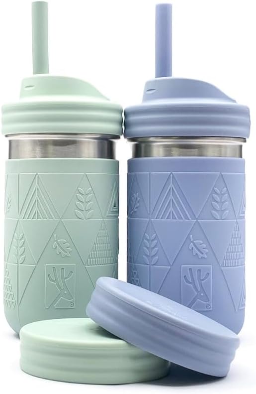 Elk and Friends 14oz Stainless Steel Kids + Toddler Drinking Cups | The Original Mason Jars with