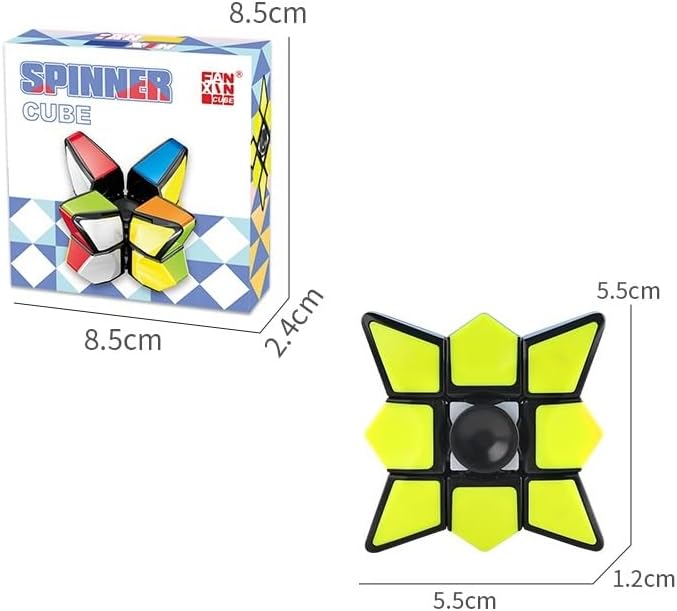 Fidget Spinner Cube 1x1 Brain Teasers Magic Puzzle Spinning Cube Stress Relief Toys Kids Adults by SHUYUE