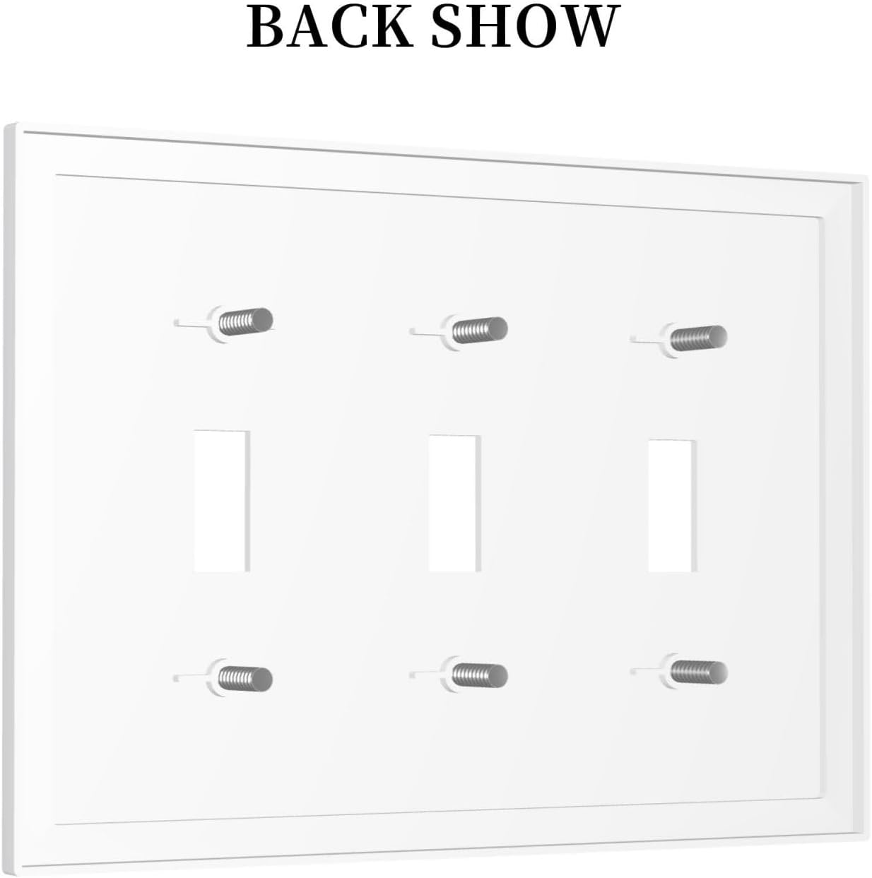 Decorative Switch Plates Sakura Plant Floral Pink Flowers 3 Gang Wall Plate Triple Toggle Light Switch Cover Faceplate Electrical Wall Panels For Bed Room Living Room Decor