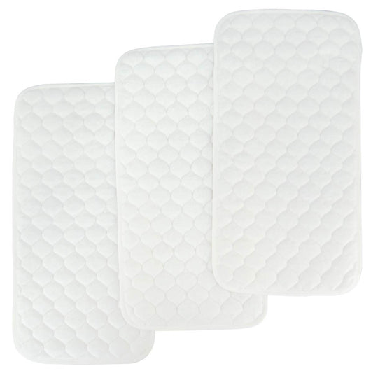 BlueSnail Quilted Thicker Waterproof Changing Pad Liners,3 Count(Snow White 13??x 27??