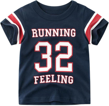Boys' 4-Pack Excavator Short Sleeve Crewneck T-Shirts Top Tee Size 2-7 Years Toddler Boys' Value Pack Cotton T-Shirt