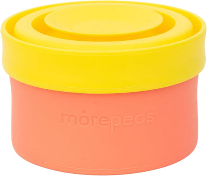 morepeas The Everything Snack Bowl - All-in-One Baby, Toddler & Kid Food Container - Travel Essential with Spill Proof Lid & Suction Base - Melon