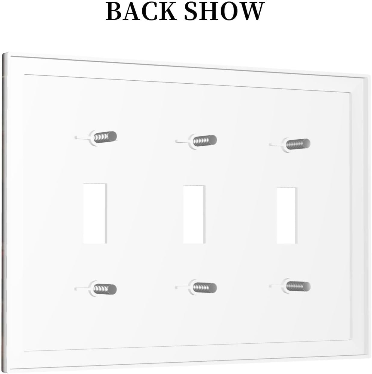 Decorative Switch Covers Plate Funny Red Boxing Cats White Tomcat 3 Gang Artistic Wall Plate Unique Triple Toggle Light Switch Plate Jumbo Faceplate for Bedroom Home Decor