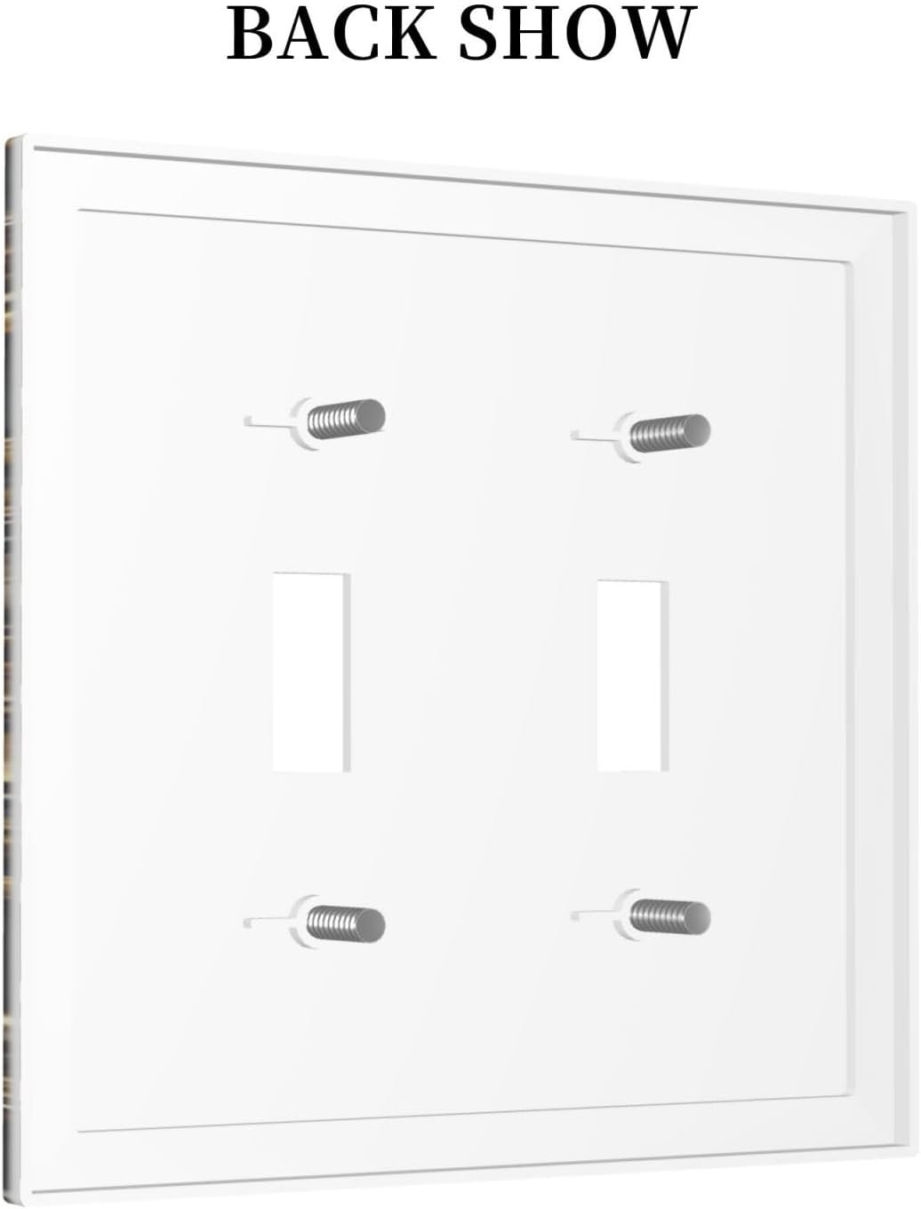 Decorative Switch Covers Plate Rococo Vintage Black Golden Leaf Morris Vine 2 Gang Wall Plate Unique Double Toggle Light Switch Plate Wall Cover Plate Faceplate for Bedroom Home Decor