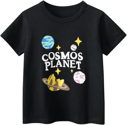 Boys' 4-Pack Excavator Short Sleeve Crewneck T-Shirts Top Tee Size 2-7 Years Toddler Boys' Value Pack Cotton T-Shirt