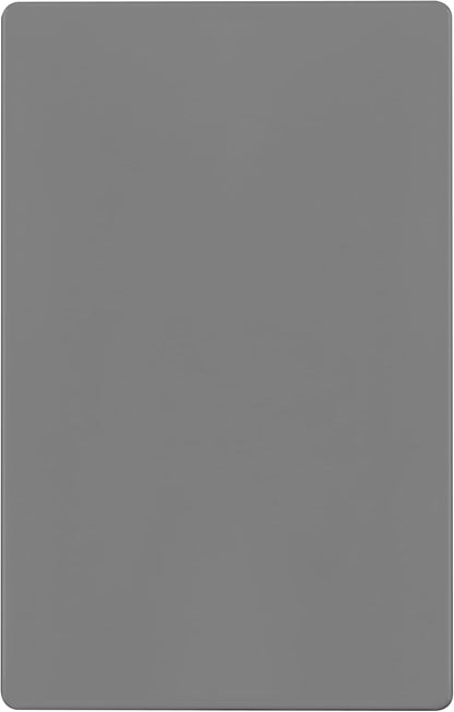 ENERLITES Screwless Blank Wall Plate, Child Safe Blank Device Outlet Cover, Standard Size, 1-Gang 4.68" x 2.93", Polycarbonate Thermoplastic, UL Listed, SI8801-GY, Glossy, Gray