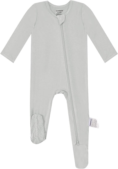 BubblePanda Rayon Made From Bamboo Baby Pajamas Baby Clothes for Boys Girls Unisex Zip-Front Non-Slip Onesie Sleeper