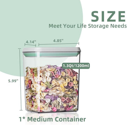Ankou Pop Airtight Food Storage Containers with Lids- 3 Pcs Stackable One Button Opening Food