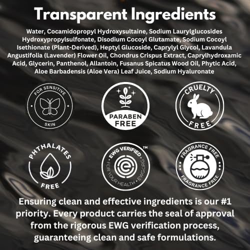 Mens Natural Body Wash - Ultra Hydrating, EWG Verified Clean Formula, Lavender Sands Scent