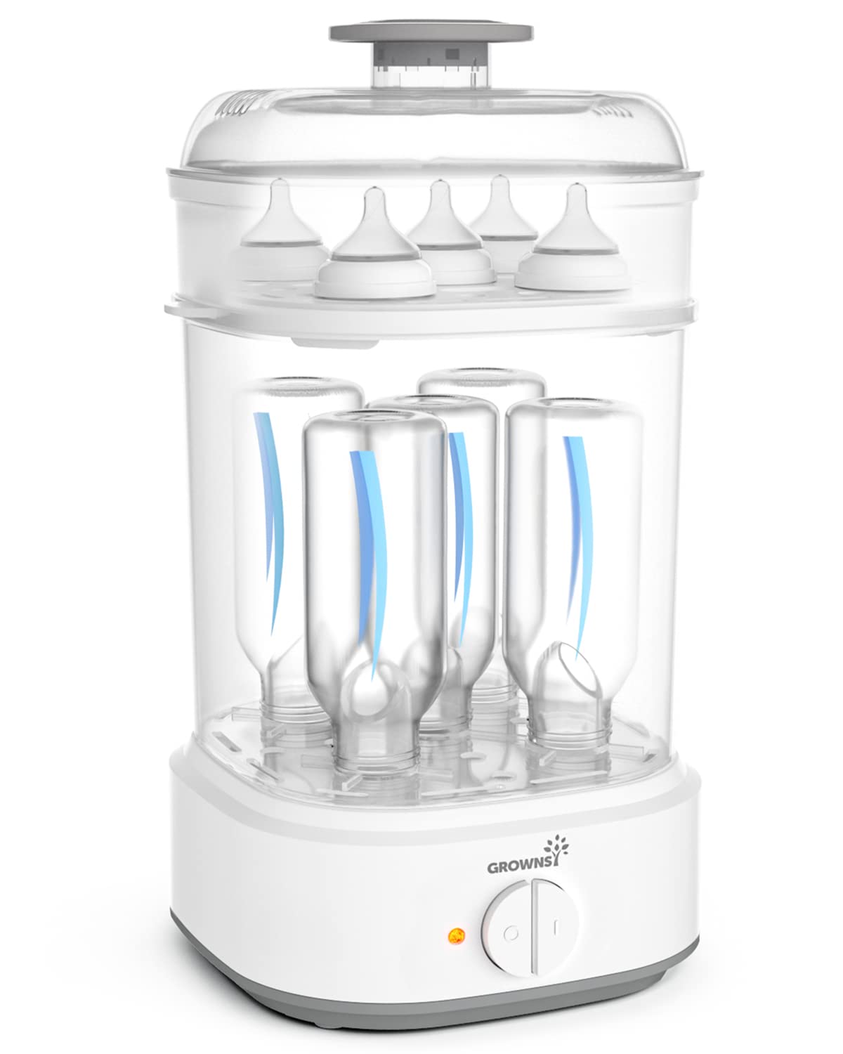 Bottle Sterilizer, Baby Bottle Steam Sterilizer, Electric Baby Bottle Sanitizer with Timer for Baby
