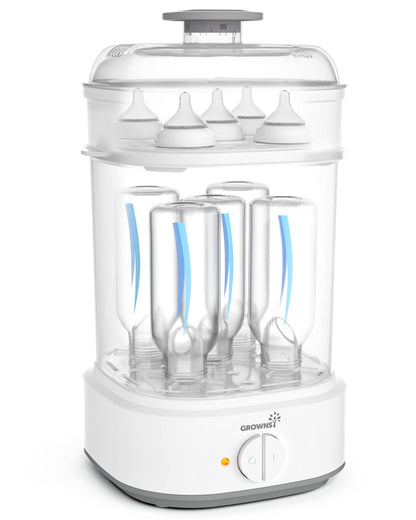 Bottle Sterilizer, Baby Bottle Steam Sterilizer, Electric Baby Bottle Sanitizer with Timer for Baby