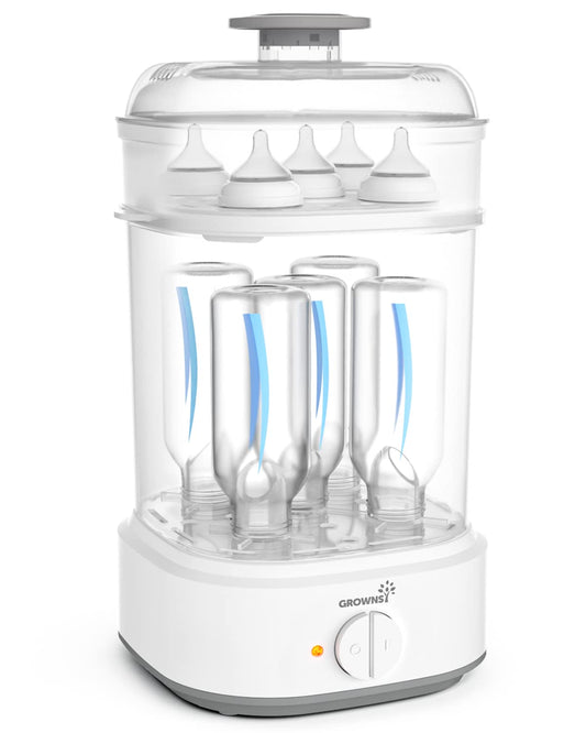 Bottle Sterilizer, Baby Bottle Steam Sterilizer, Electric Baby Bottle Sanitizer with Timer for Baby