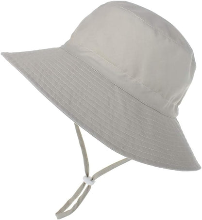 Baby Sun Hat Toddler Beach Swim Hats UPF 50+ Summer Bucket Hat Kids Infant Wide Brim Adjustable Sun Hat for Baby Boy Girls