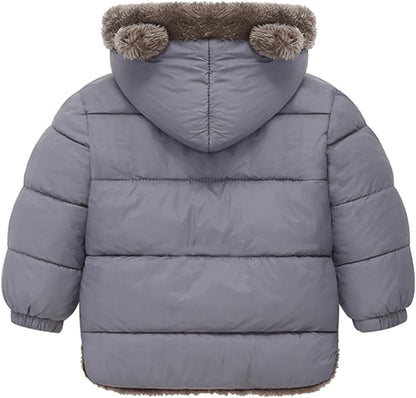 Fairy Baby Infant Baby Winter Coat Cute Teddy Bear Hooded Jacket Warm Fleece Outerwear Windproof Toddler Boys Girl 6M-4T