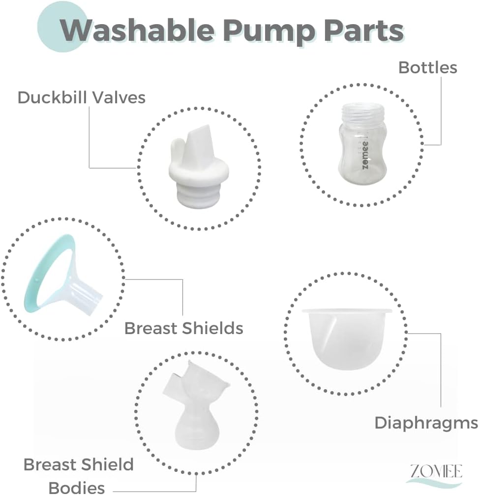 Zomee Air Tubes & Connectors for Z2 Breast Pump(2-Pack 80 CM) Durable & BPA-Free Replacement Tubing