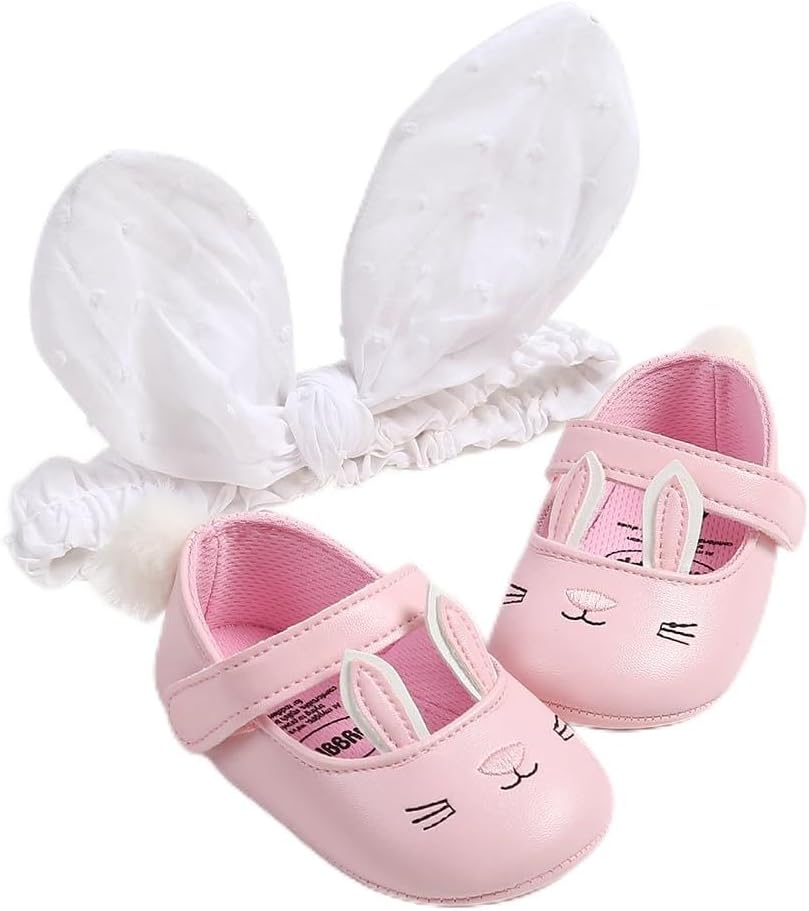Baby Shoes Mary Jane Flats Non Slip Soft Sole Infant Toddler Sneakers First Walkers Party Christmas Dress Shoes
