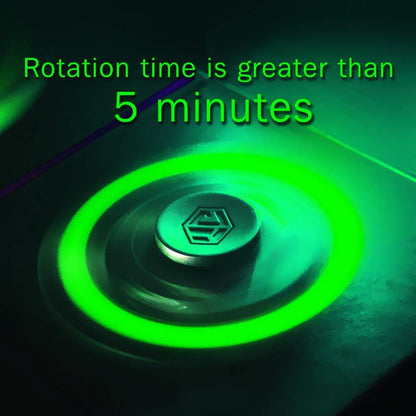 Fidget Spinners, Spinner Gifts for Adults and Kids, Stress Anxiety ADHD Relief Figets Toy, Metal Finger Hand Toy with Luminous Light, Absorb Solar Light Then Release in Dark