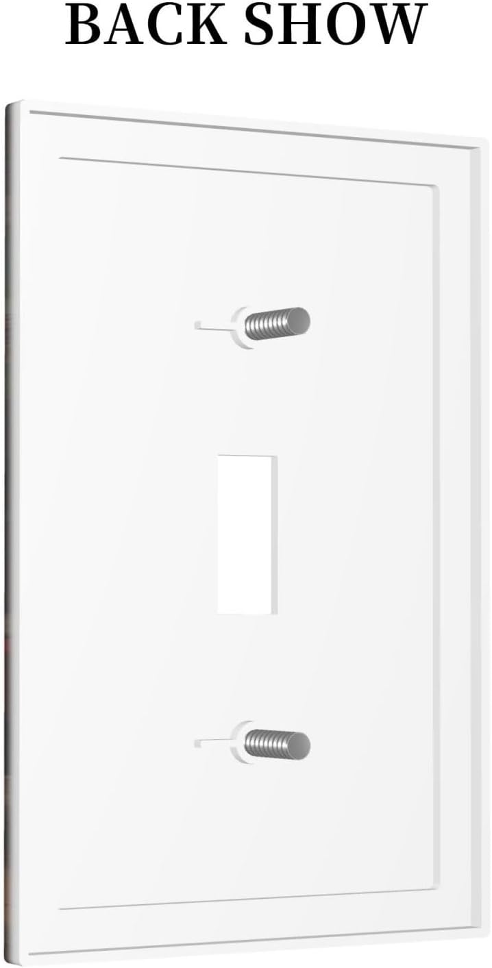 Decorative Switch Covers Plate Funny Red Boxing Cats White Tomcat 1 Gang Wall Plate Unique Single Toggle Wall Cover Plate Jumbo Electrical Light Switch Plate Faceplate for Bedroom Decor