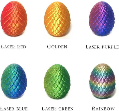 3D Printed Dragon Egg,Crystal Dragon Egg Fidget Toys,Flexible Joints Full Articulated Dragon with Egg,Executive Desk Toys for ADHD, Autism, Relief Anxiety