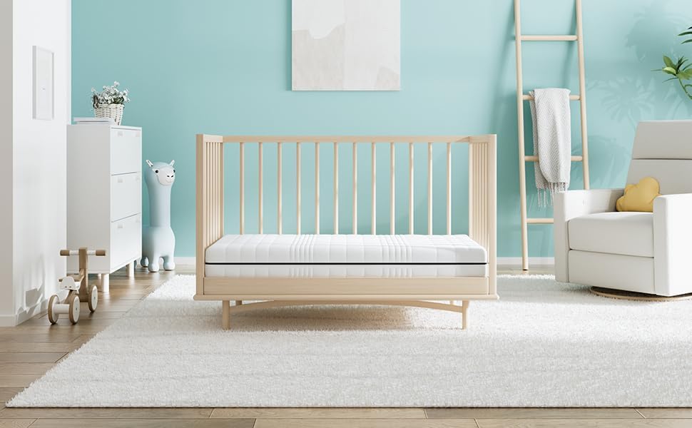 Crib Mattress, Breathe Through Baby Dual-Sided Comfort Memory Foam Toddler Mattress with Washable
