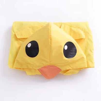 Toddler Baby Boy Girl Duck Rain Jacket Cute Cartoon Yellow Raincoat Hoodie Kids Coat Windbreaker School Outfit