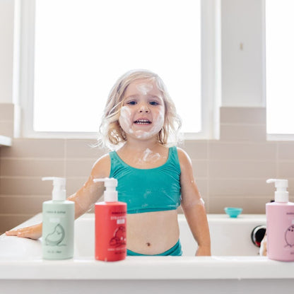 Dabble & Dollop Honeydew Melon + Vanilla Body Wash & Shampoo – 3-in-1 Natural Bubble Bath for Kids