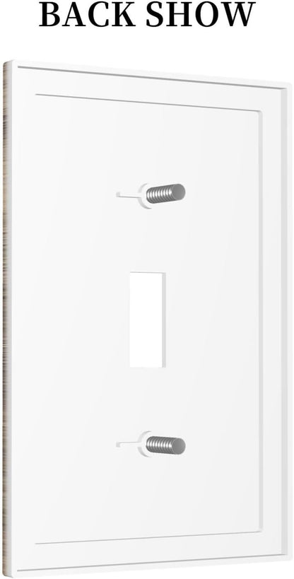 Decorative Light Switch Cover Retro Rustic Brown Wood Grain 1 Gang Single Toggle Device Electrical Faceplate Switchplates Decorator Outlet Wall Plate For Farmhouse Cabin Decor