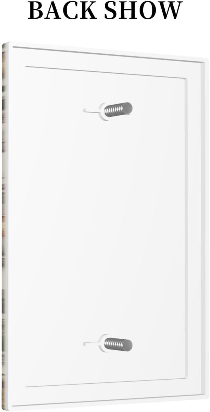 Decorative Switch Covers Plate Rustic Mushroom Garden Red Strawberry 1 Gang No Device Single Blank Outlet Covers Wall Plate Cover Light Switch Plate Electrical Faceplate for Bedroom Decor