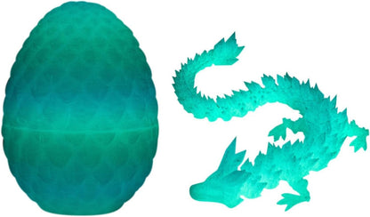 Executive Desk Toys Easter Egg, 3D Printed Dragon, 3D Dragon Eggs with Dragon Inside, Dragon Toy Dragon Egg Fidget Toy, Fidget Toys for Autism/ADHD (Luminous)