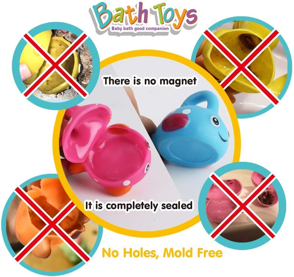 Dwi Dowellin Bath Toys Fishing Games Swimming Whales Bath Time Bathtub Toy for Toddlers Baby Kids